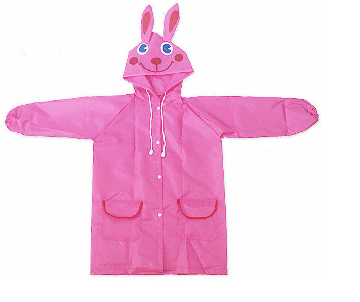 Kids Animal Hooded Raincoat