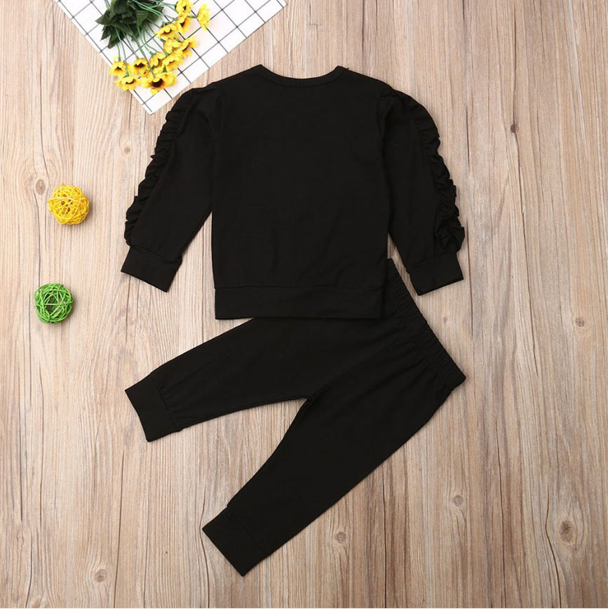 Ruffled Cotton Baby Lounge Set