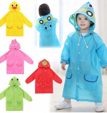 Kids Animal Hooded Raincoat